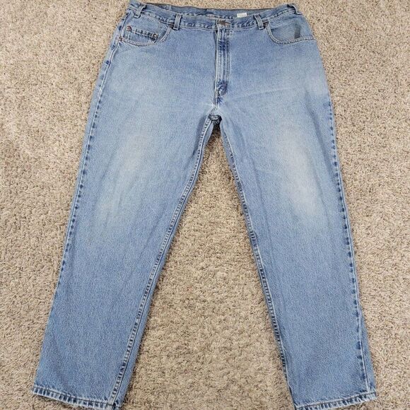 Vintage Levis 545 Jeans Mens 42x32 Blue Denim Loose Fit Tapered Medium Wash - Picture 1 of 13